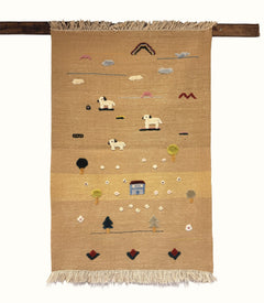 Puppy Meadow Kids Rug | Handmade Wool Rug for Nursery, Playrooms & Children’s Rooms - Aware House