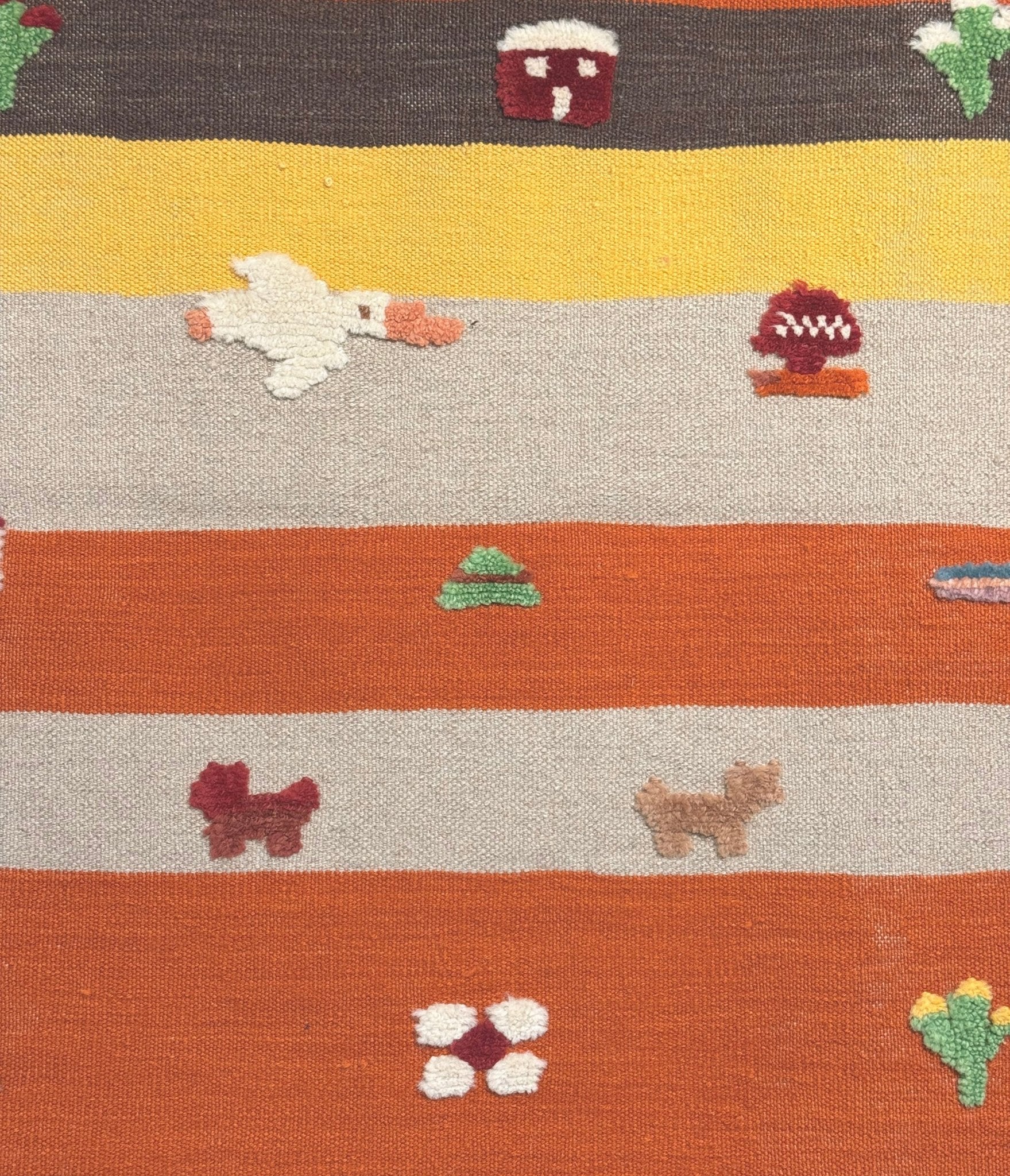 Toffee Parade Kids Rug | Handmade Wool Rug for Nursery, Playrooms & Children’s Rooms - Aware House