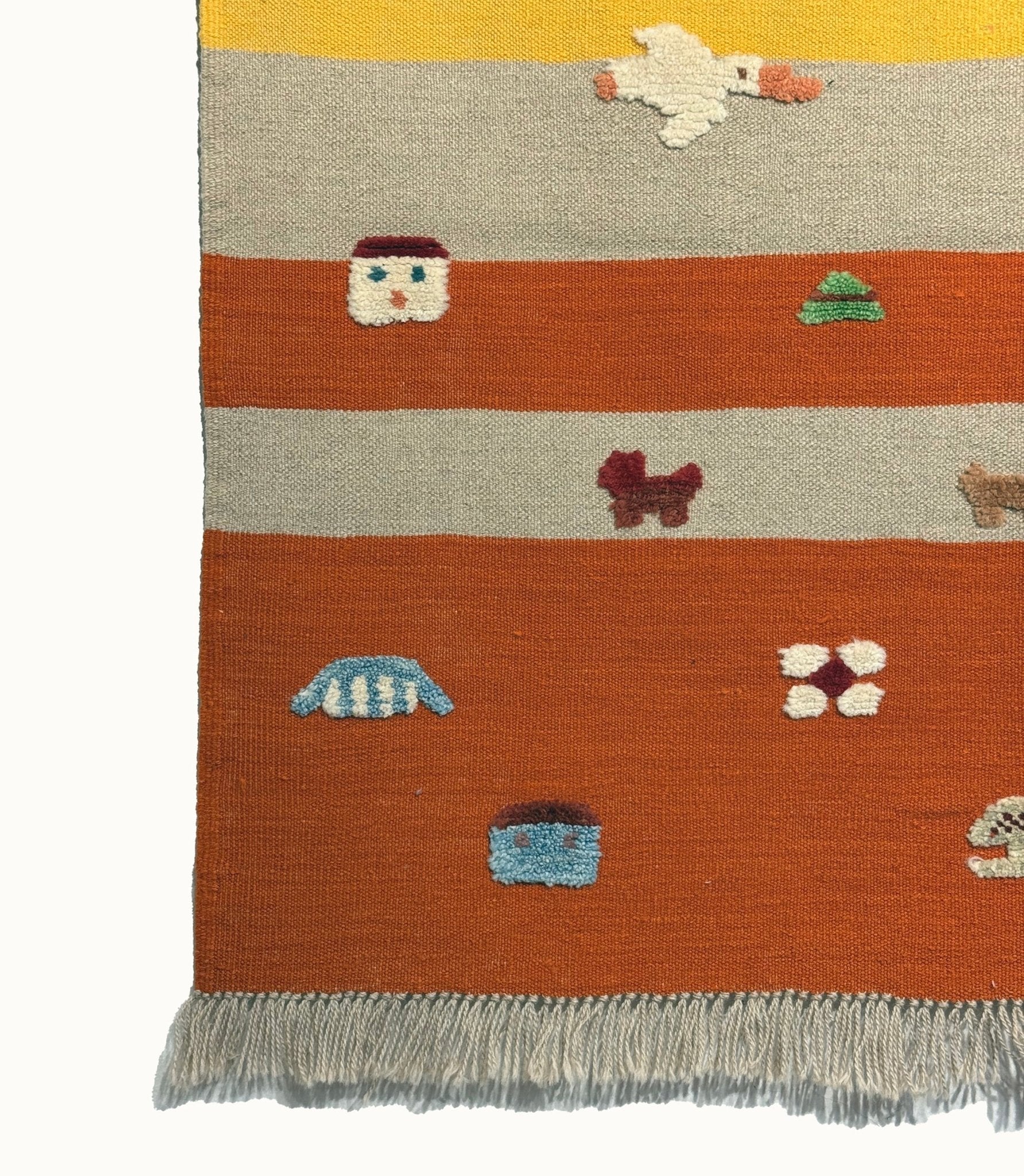 Toffee Parade Kids Rug | Handmade Wool Rug for Nursery, Playrooms & Children’s Rooms - Aware House