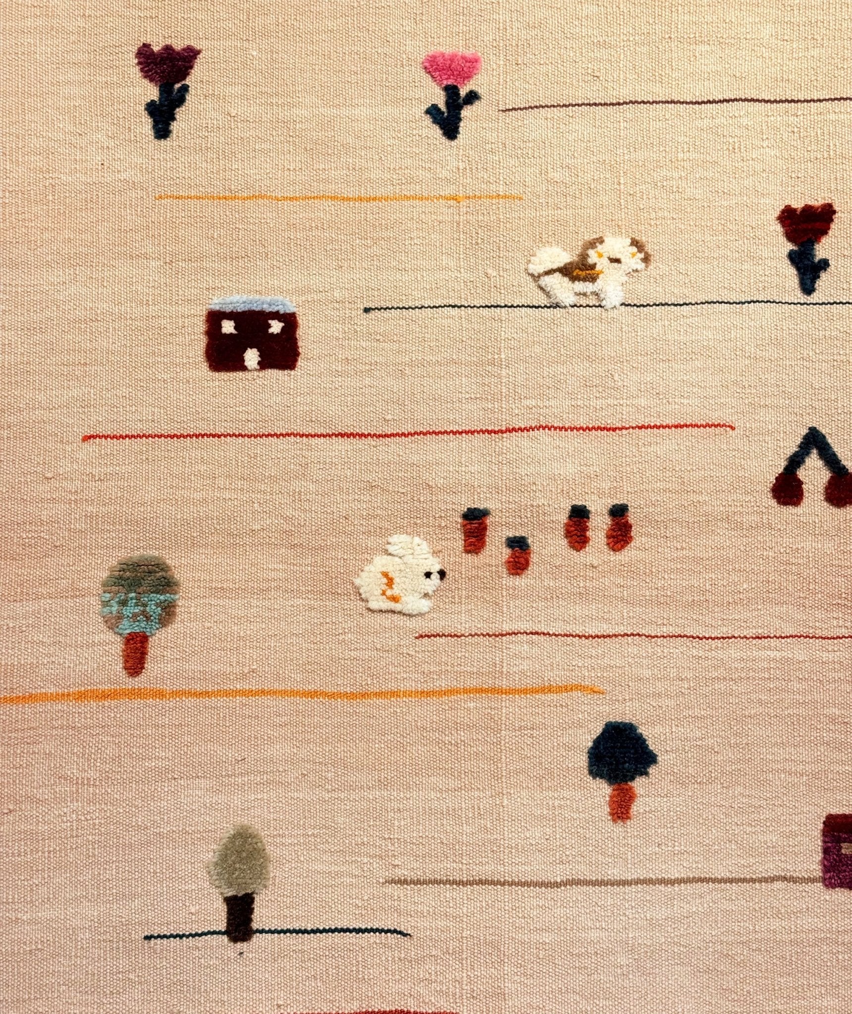 Meadow Friends Kids Rug | Handmade Wool Rug for Nursery, Playrooms & Children’s Rooms - Aware House