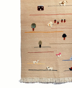 Meadow Friends Kids Rug | Handmade Wool Rug for Nursery, Playrooms & Children’s Rooms - Aware House