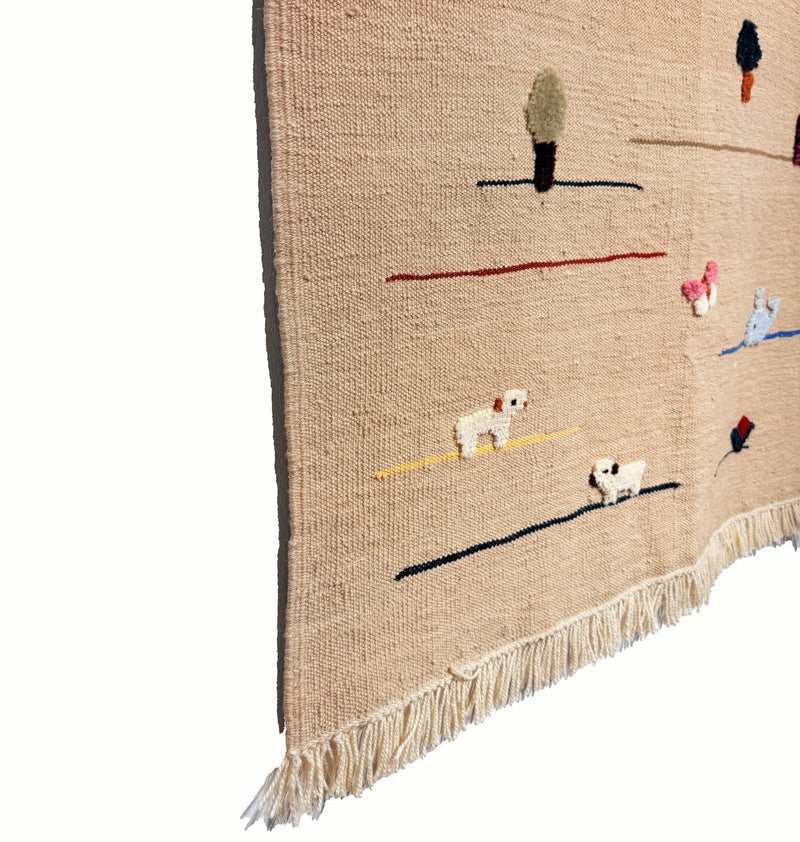 Meadow Friends Kids Rug | Handmade Wool Rug for Nursery, Playrooms & Children’s Rooms-zoom-