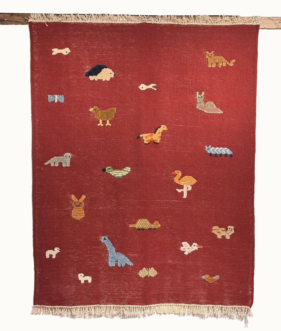 Storybook Safari Kids Rug | Handmade Wool Rug for Nursery, Playrooms & Children’s Rooms - Aware House