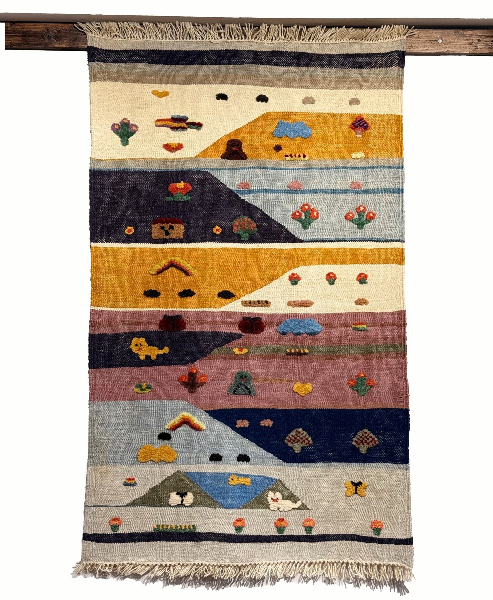 Patchwork Valley Kids Rug | Handmade Wool Rug for Nursery, Playrooms & Children’s Rooms - Aware House