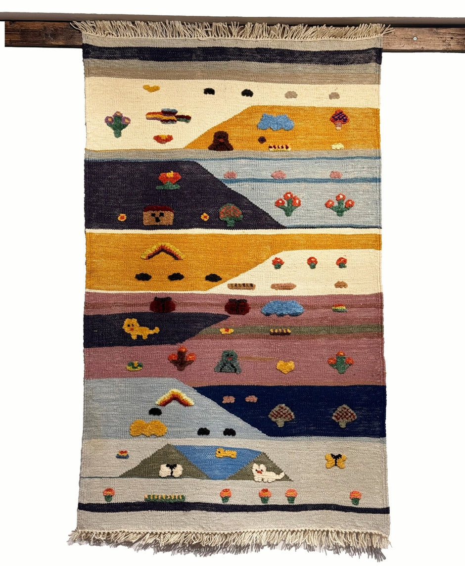 Patchwork Valley Kids Rug | Handmade Wool Rug for Nursery, Playrooms & Children’s Rooms - Aware House