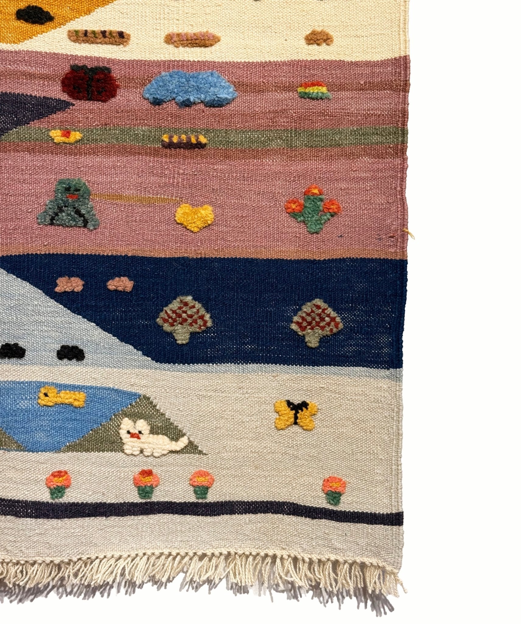 Patchwork Valley Kids Rug | Handmade Wool Rug for Nursery, Playrooms & Children’s Rooms - Aware House