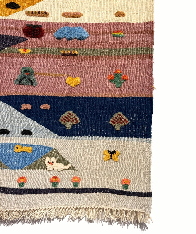 Patchwork Valley Kids Rug | Handmade Wool Rug for Nursery, Playrooms & Children’s Rooms-zoom-