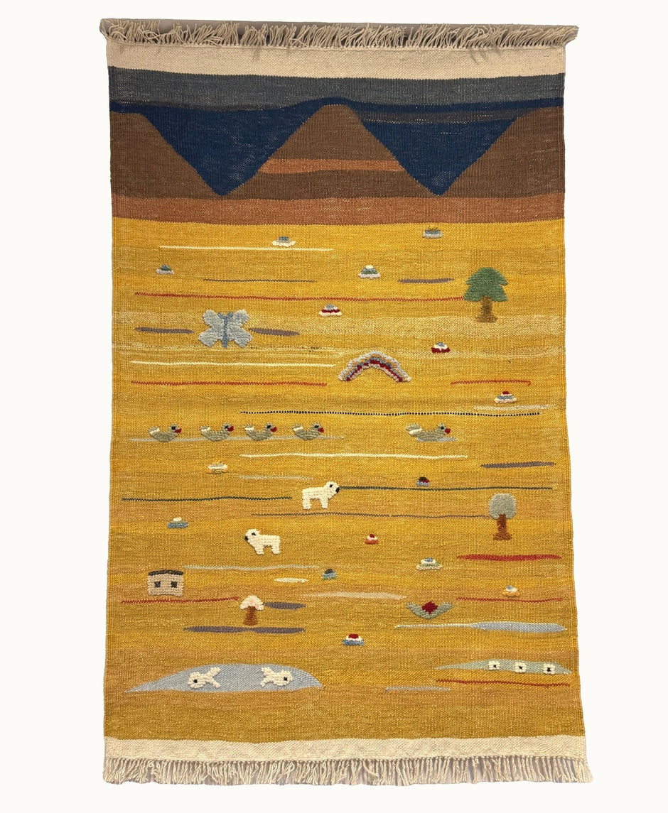 Golden Valley Kids Rug | Handmade Wool Rug for Nursery, Playrooms & Children’s Rooms - Aware House