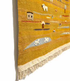 Golden Valley Kids Rug | Handmade Wool Rug for Nursery, Playrooms & Children’s Rooms - Aware House