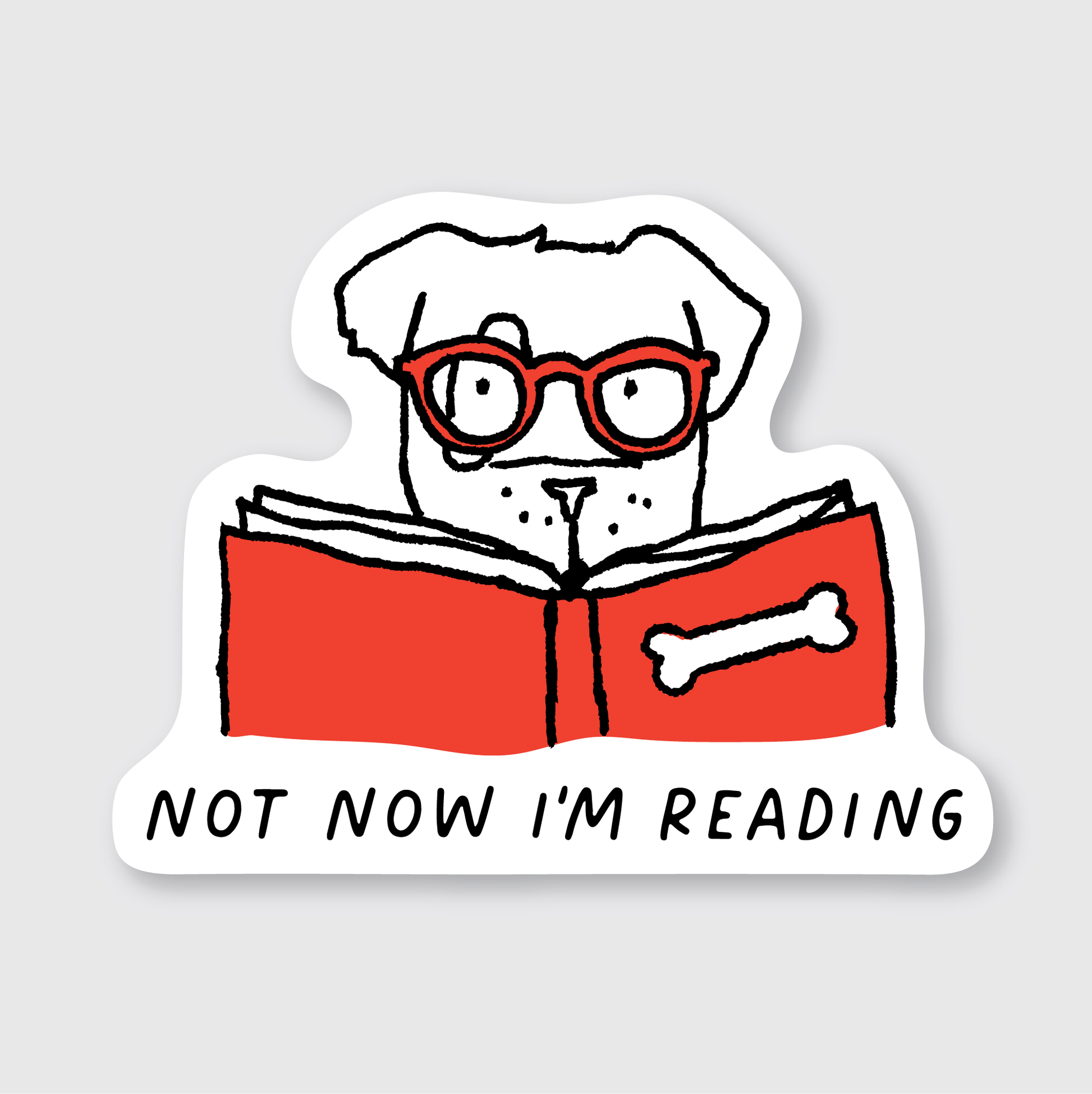 Not Now I'm Reading Sticker-1