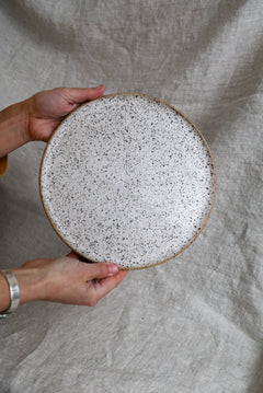 Speckled Dinner Plate | Matte White Ceramic - Aware House - Ellie Begin - 