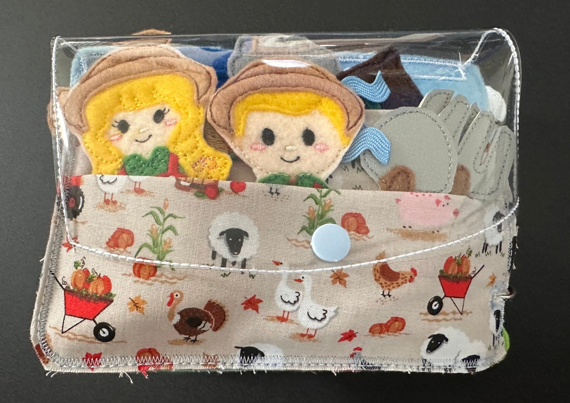 Farm Animal Quiet Book | Interactive Finger Puppet Activity Book - Aware House