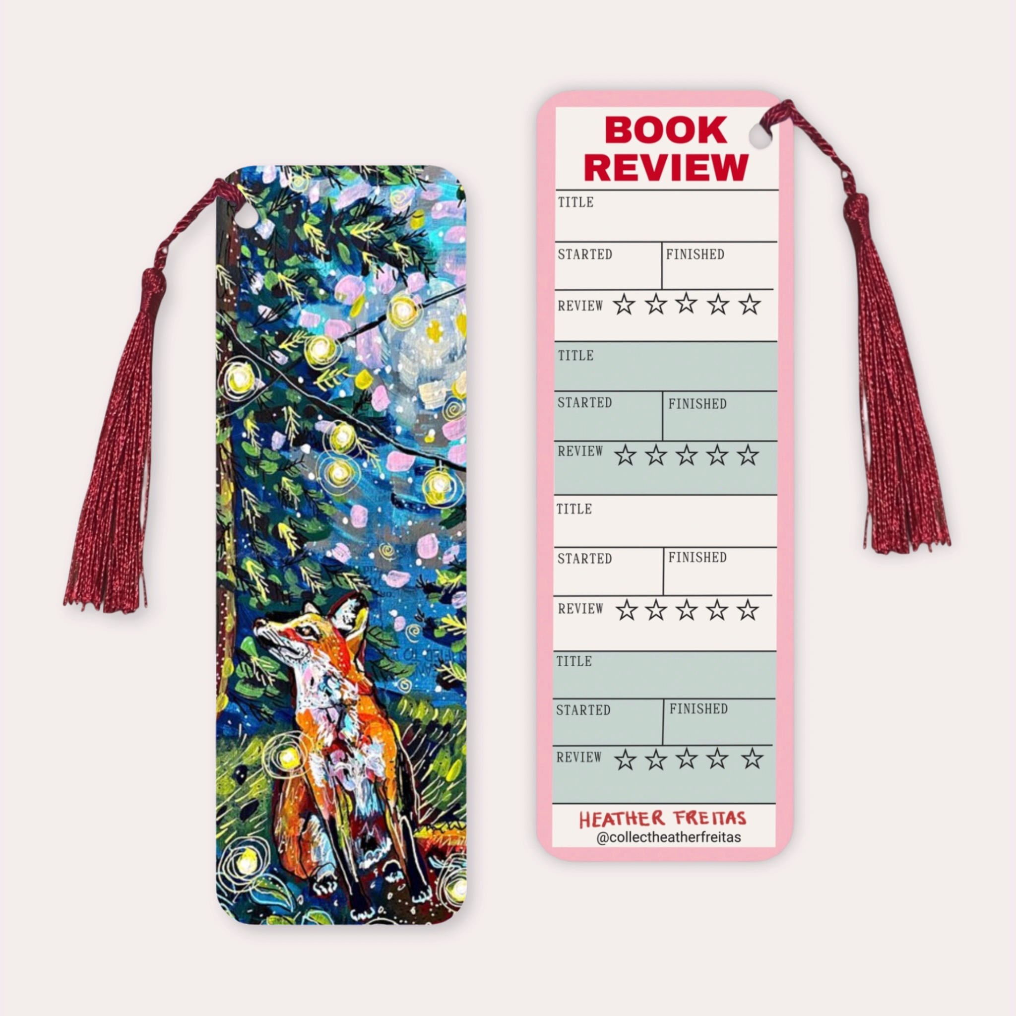 Forest Fox Soft Touch Premium Bookmark-zoom-1