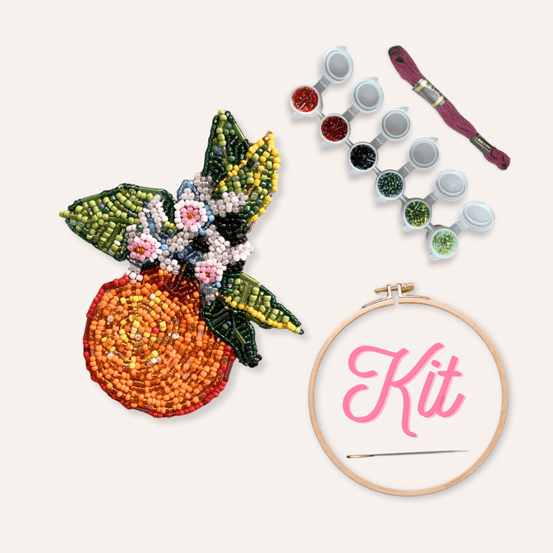 Orange Blossom Beaded Art Kit-zoom-