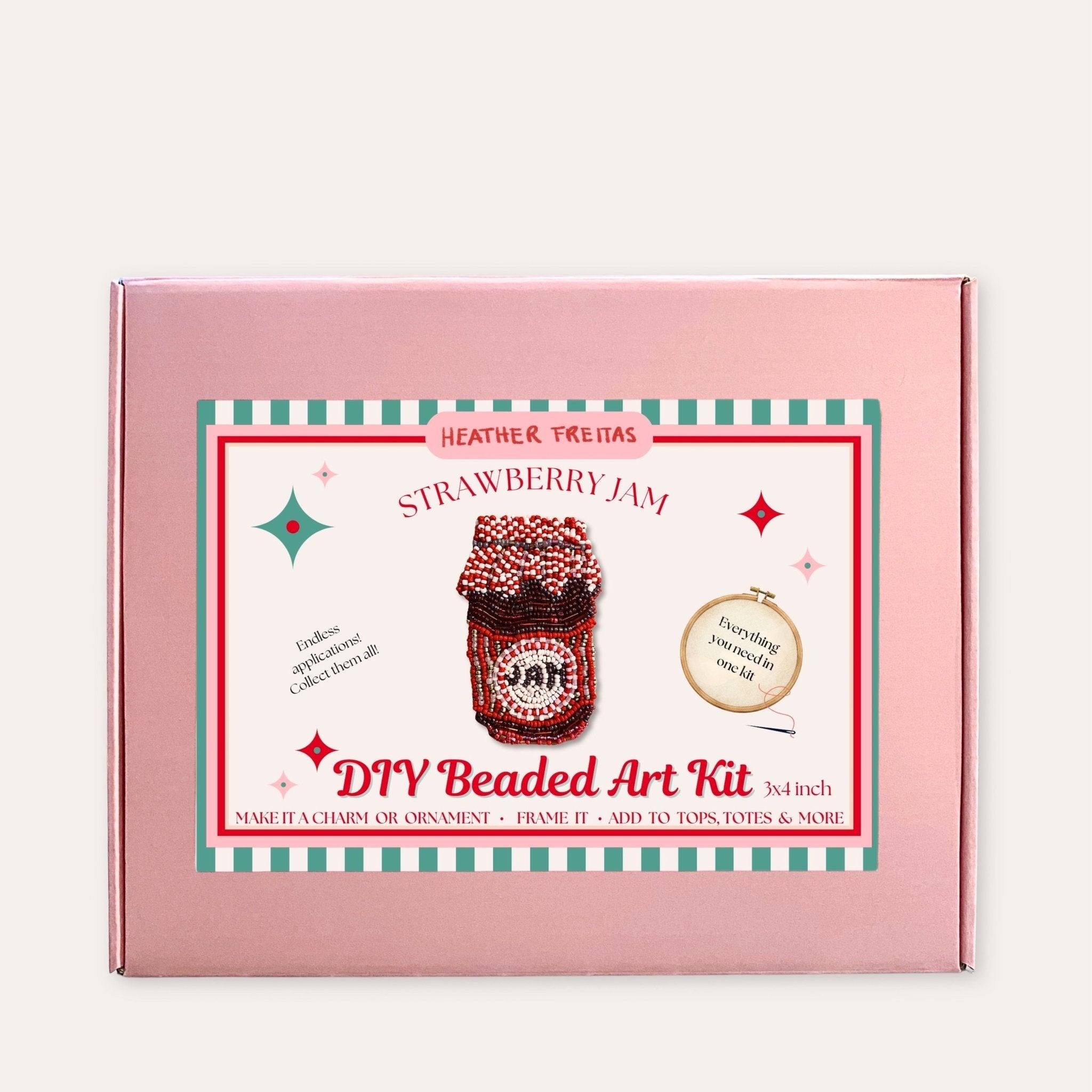 Strawberry Jam Beaded Art Kit - Aware House - Heather Freitas - 