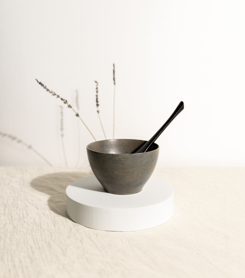 Wild Cherry Blossom Japanese Soup Bowl & Spoon Set-zoom-