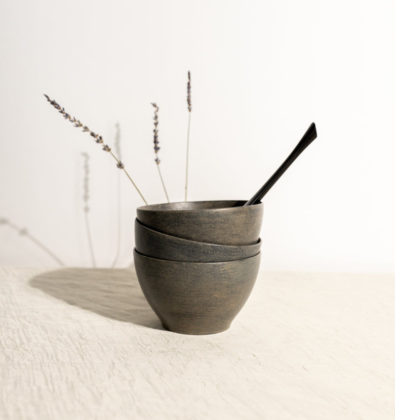 Wild Cherry Blossom Japanese Soup Bowl & Spoon Set-zoom-