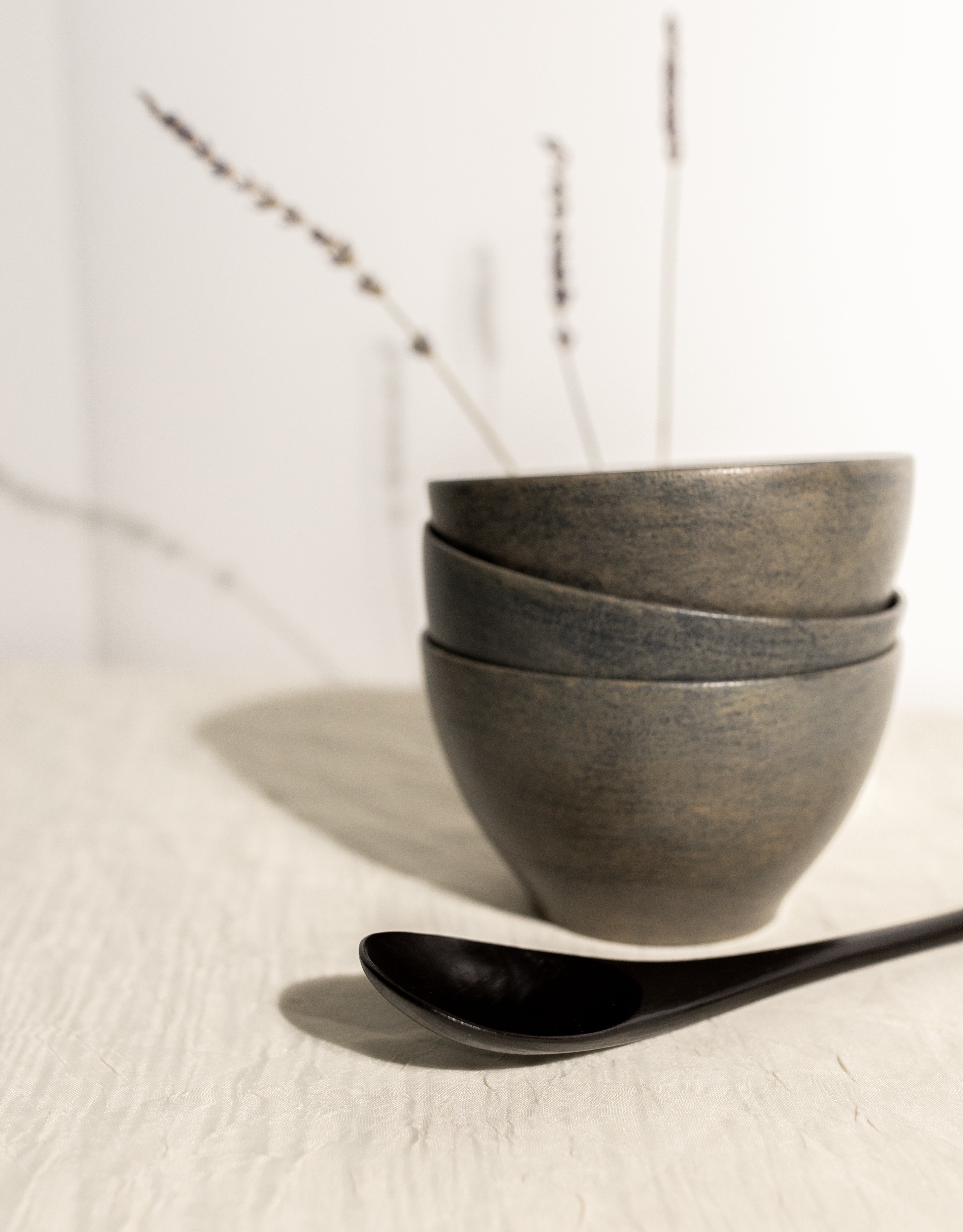 Wild Cherry Blossom Japanese Soup Bowl & Spoon Set-zoom-5