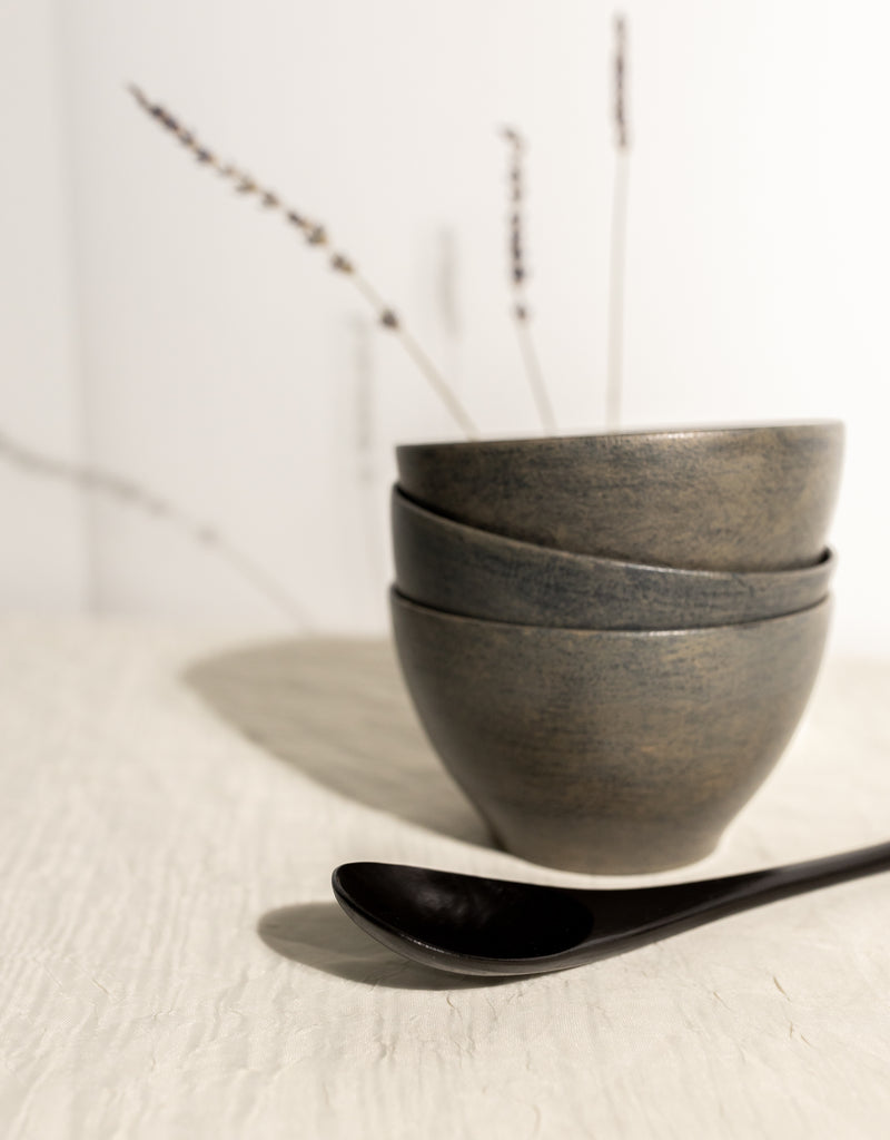 Wild Cherry Blossom Japanese Soup Bowl & Spoon Set-zoom-