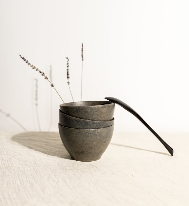 Wild Cherry Blossom Japanese Soup Bowl & Spoon Set-zoom-