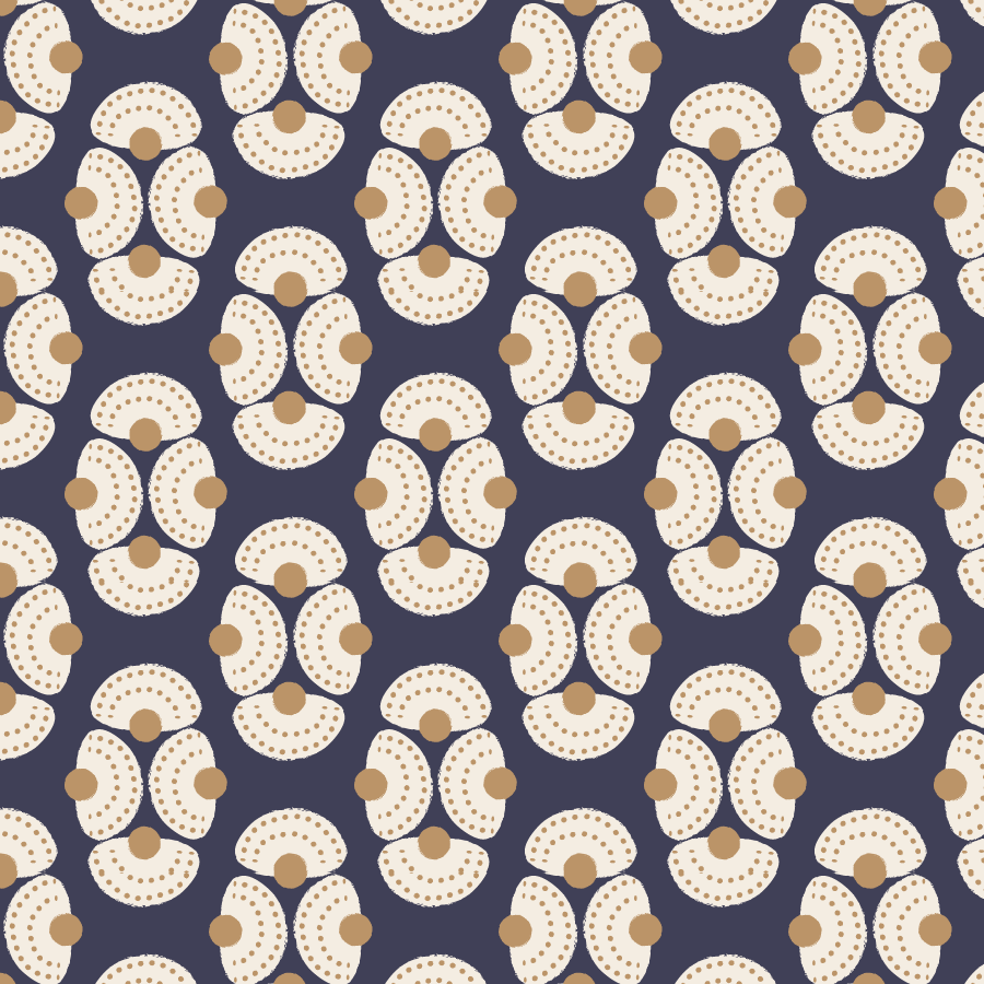 Navy Patterned Lampshade in ARMADA-2