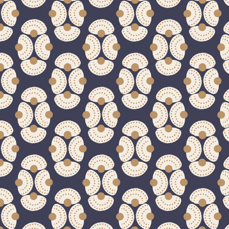 Navy Patterned Lampshade in ARMADA-zoom-