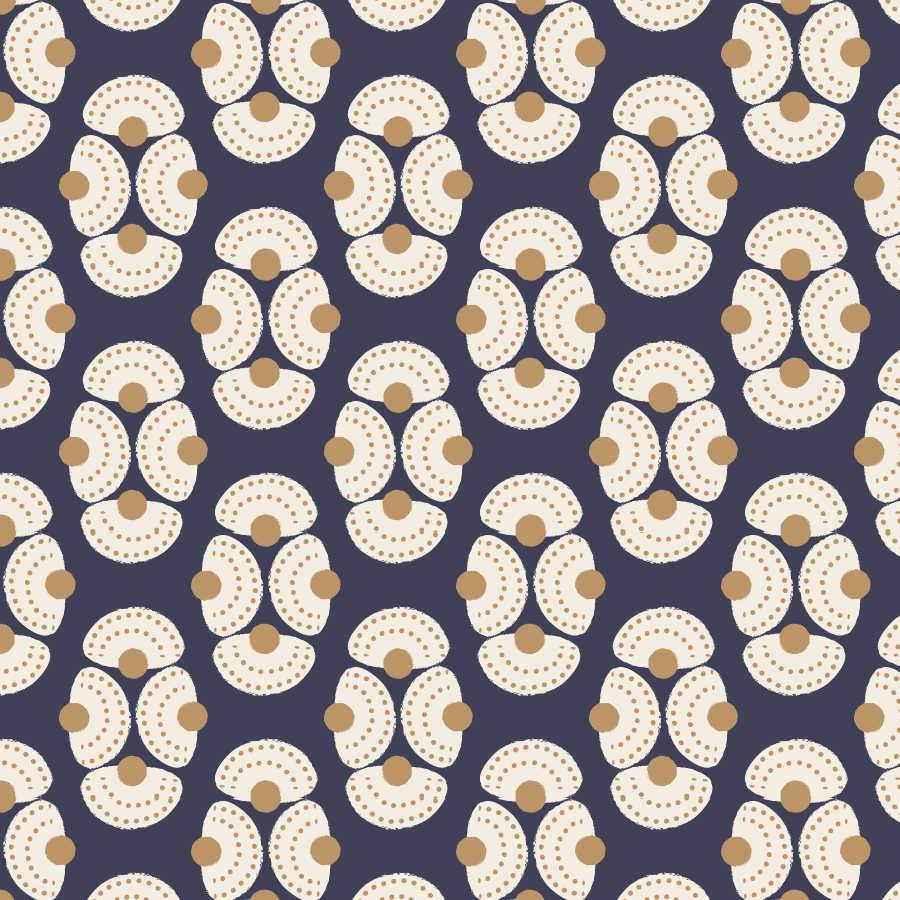 Navy Patterned Lampshade in ARMADA - Aware House - Noble Winter -