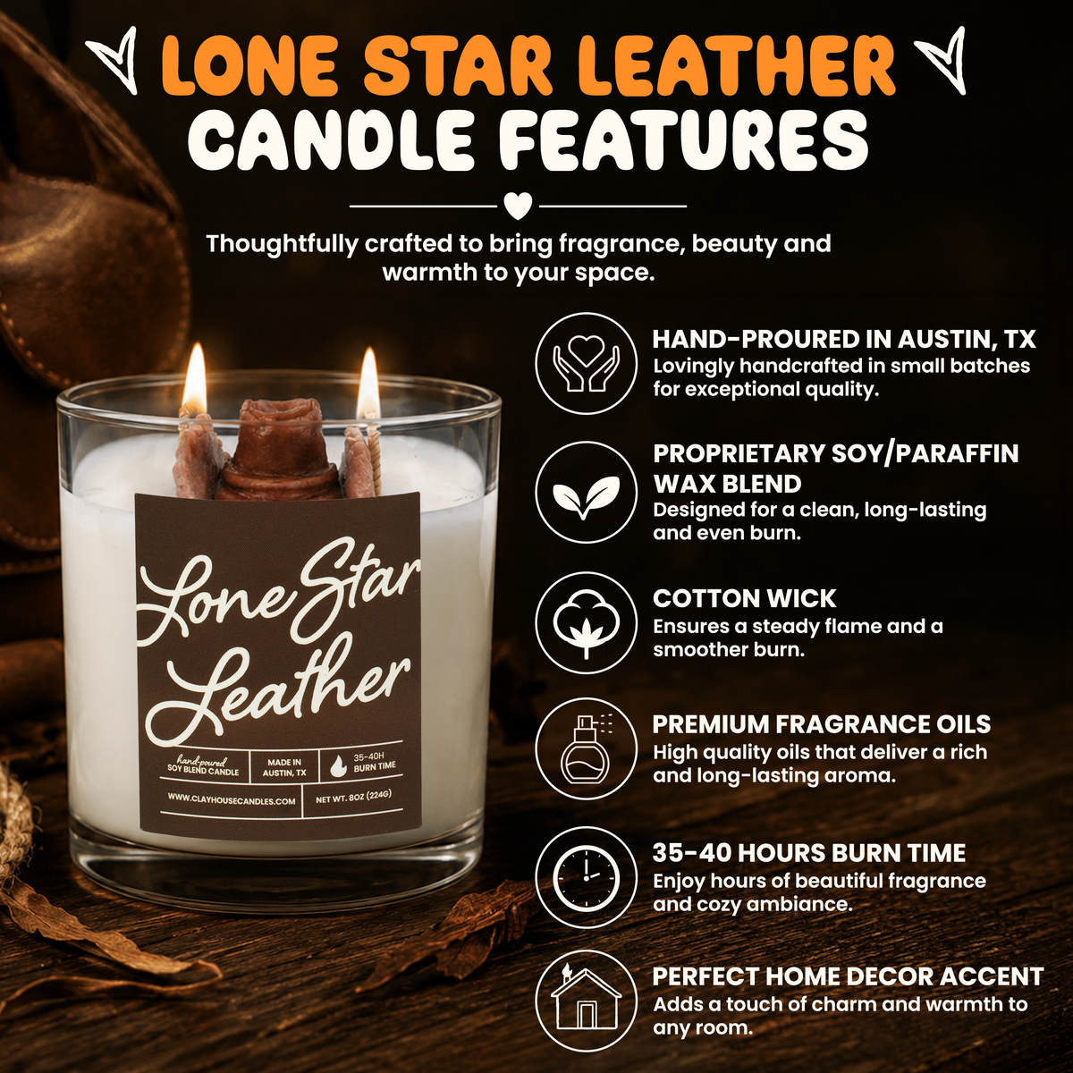 Lone Star Leather Container Candle-7