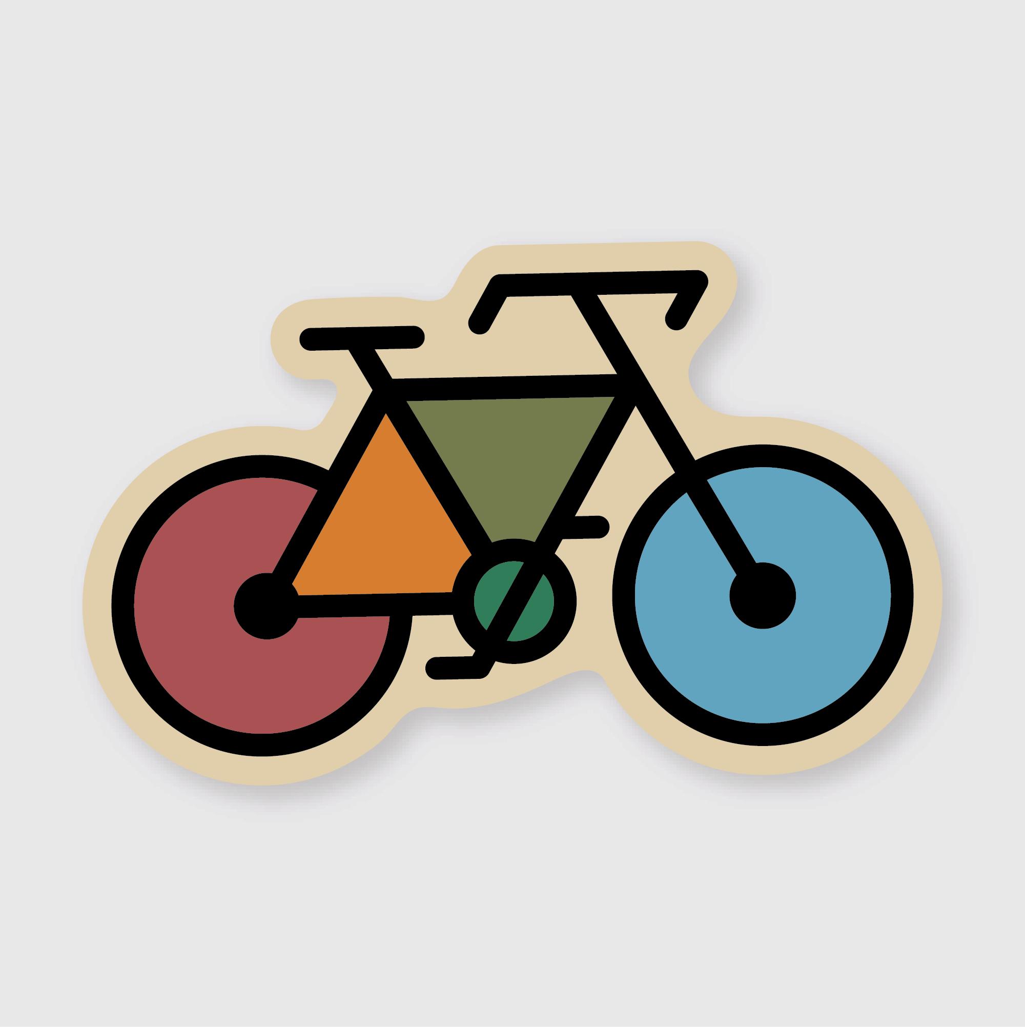 Geometric Bicycle Sticker-zoom-1