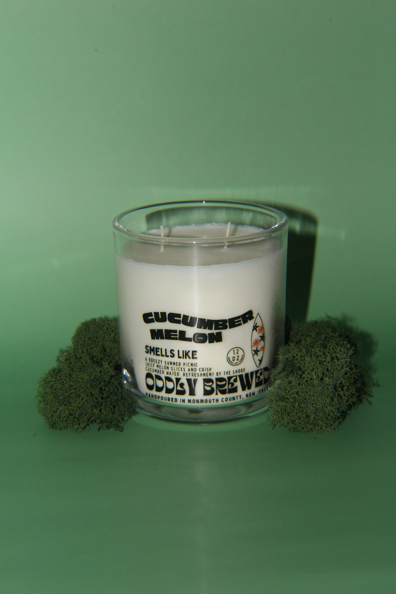 Large Cucumber Melon Soy Candle-zoom-