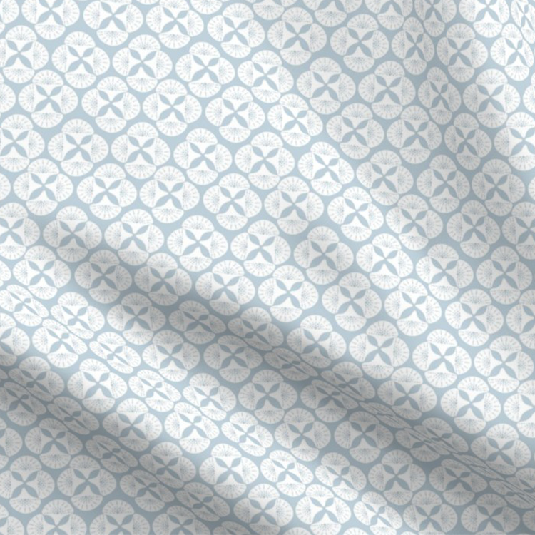 Sky Blue Patterned Lampshade in SEA STAR-4