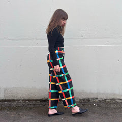 Stevie Pant | Chunky Windowpane Black - Aware House