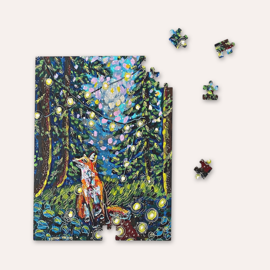 Moody Forest Fox Puzzle