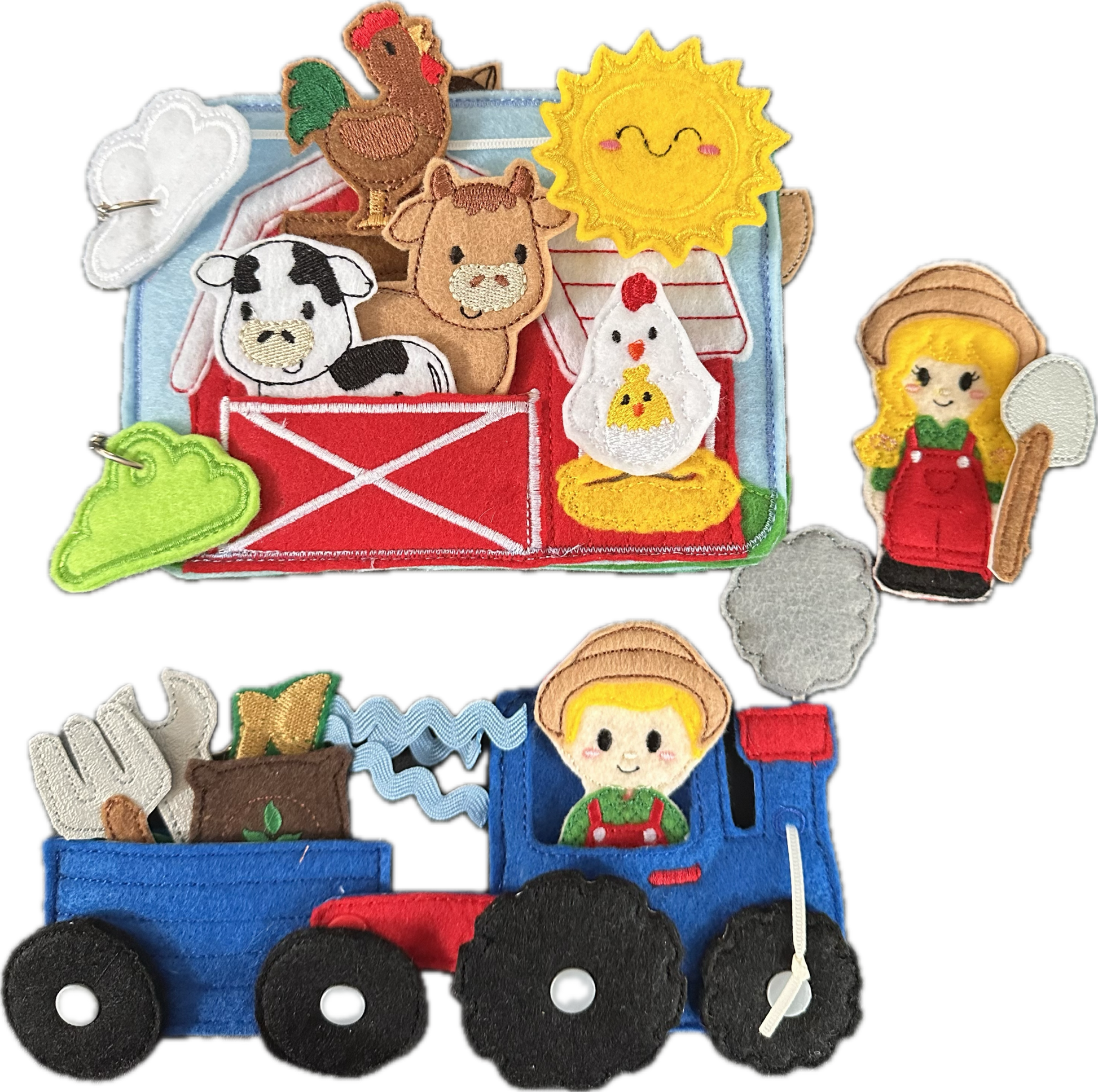 Farm Animal Quiet Book | Interactive Finger Puppet Activity Book - Aware House