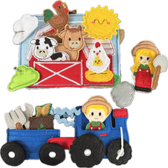 Farm Animal Quiet Book | Interactive Finger Puppet Activity Book - Aware House