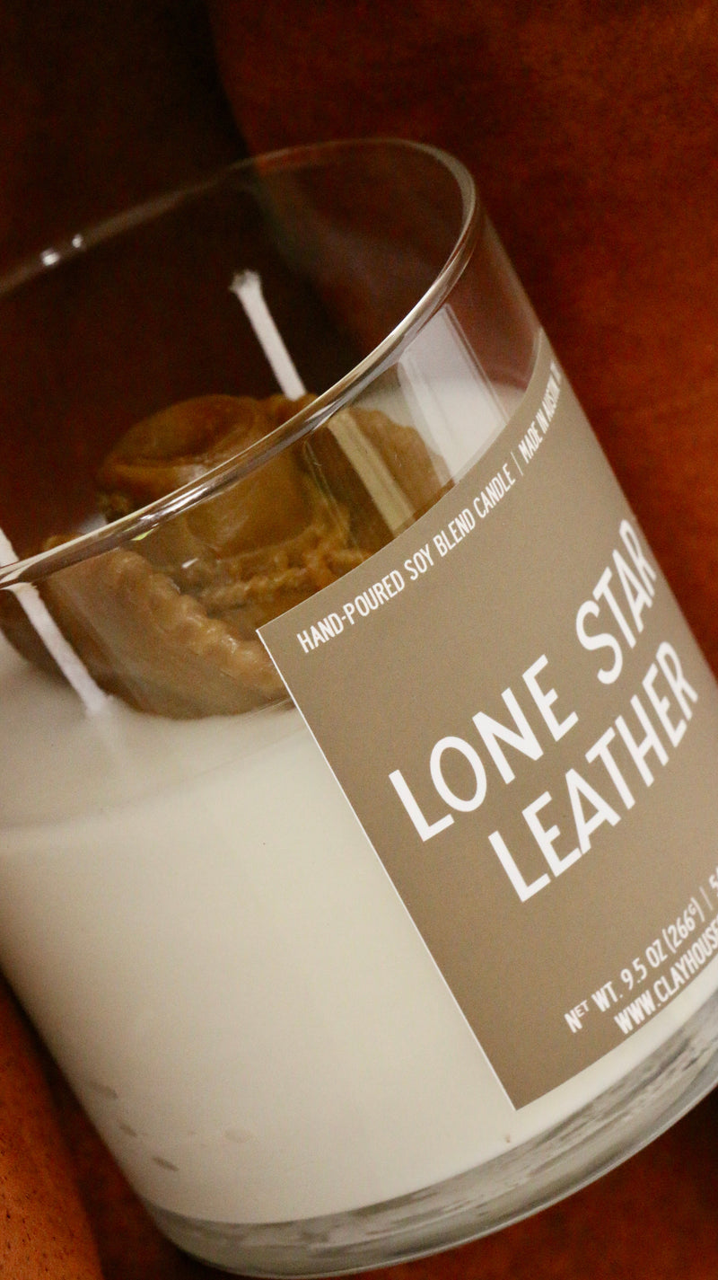 Lone Star Leather Container Candle-zoom-