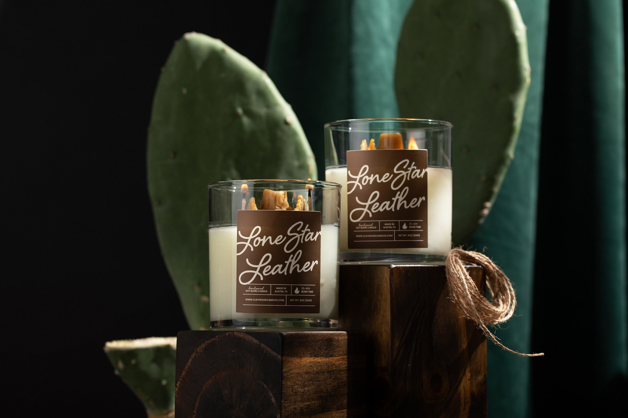 Lone Star Leather Container Candle-zoom-3