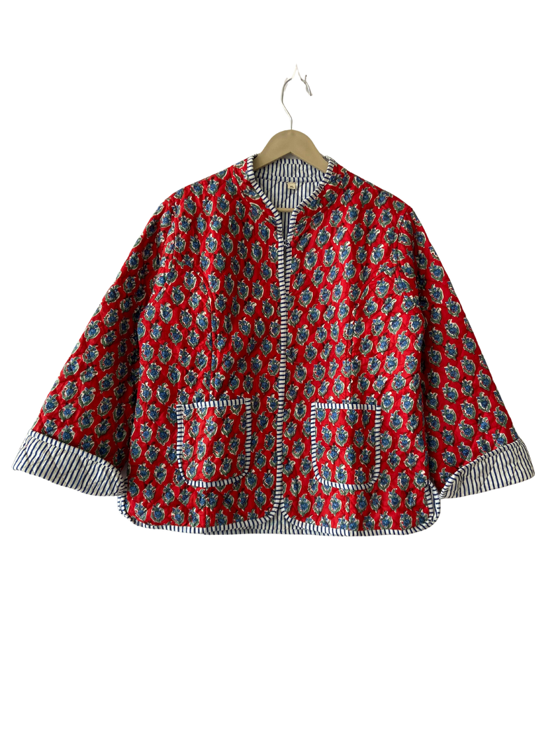 The Charlotte Jacket in Rouge Paisley-zoom-