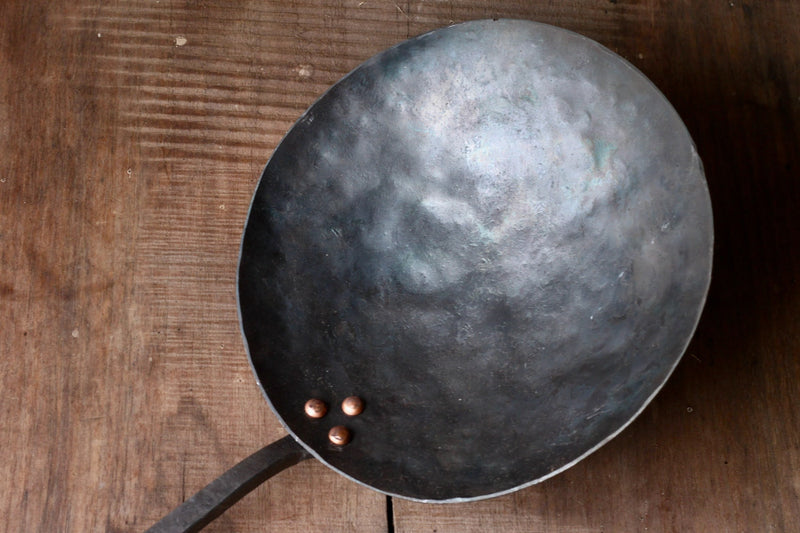 Hand Forged Camping Cooking Pan | Outdoor Fire & Stove Skillet-zoom-