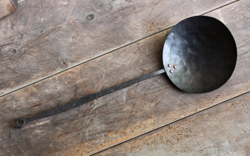Hand Forged Camping Cooking Pan | Outdoor Fire & Stove Skillet-zoom-