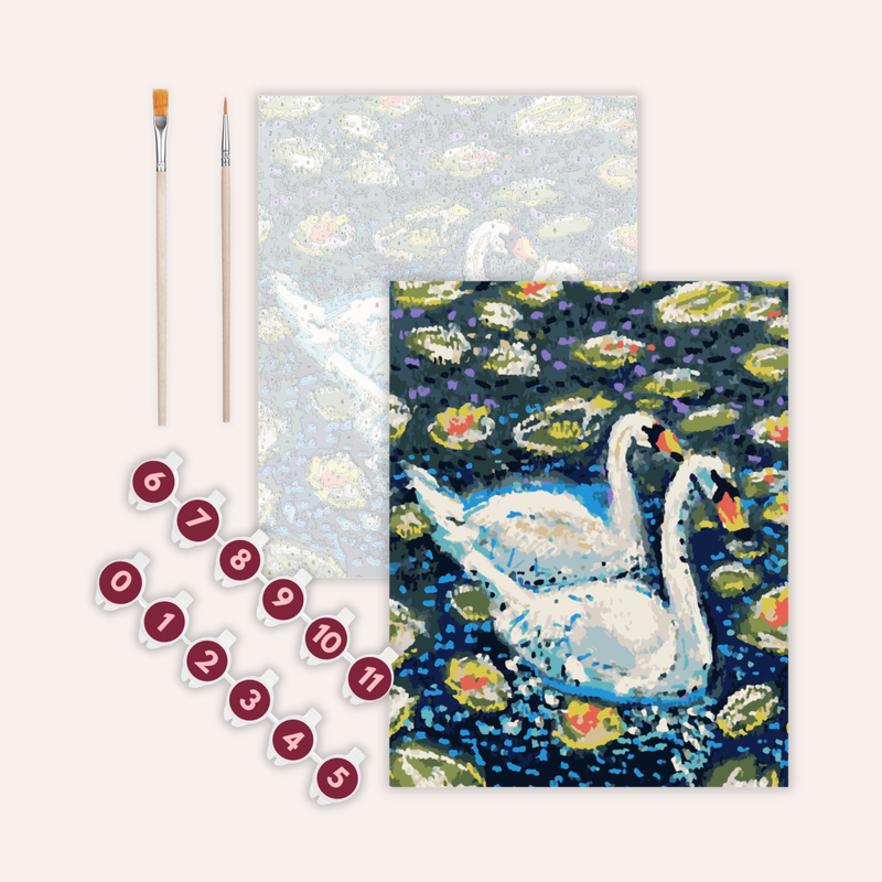 Two Swans Paint by Numbers Kit-zoom-