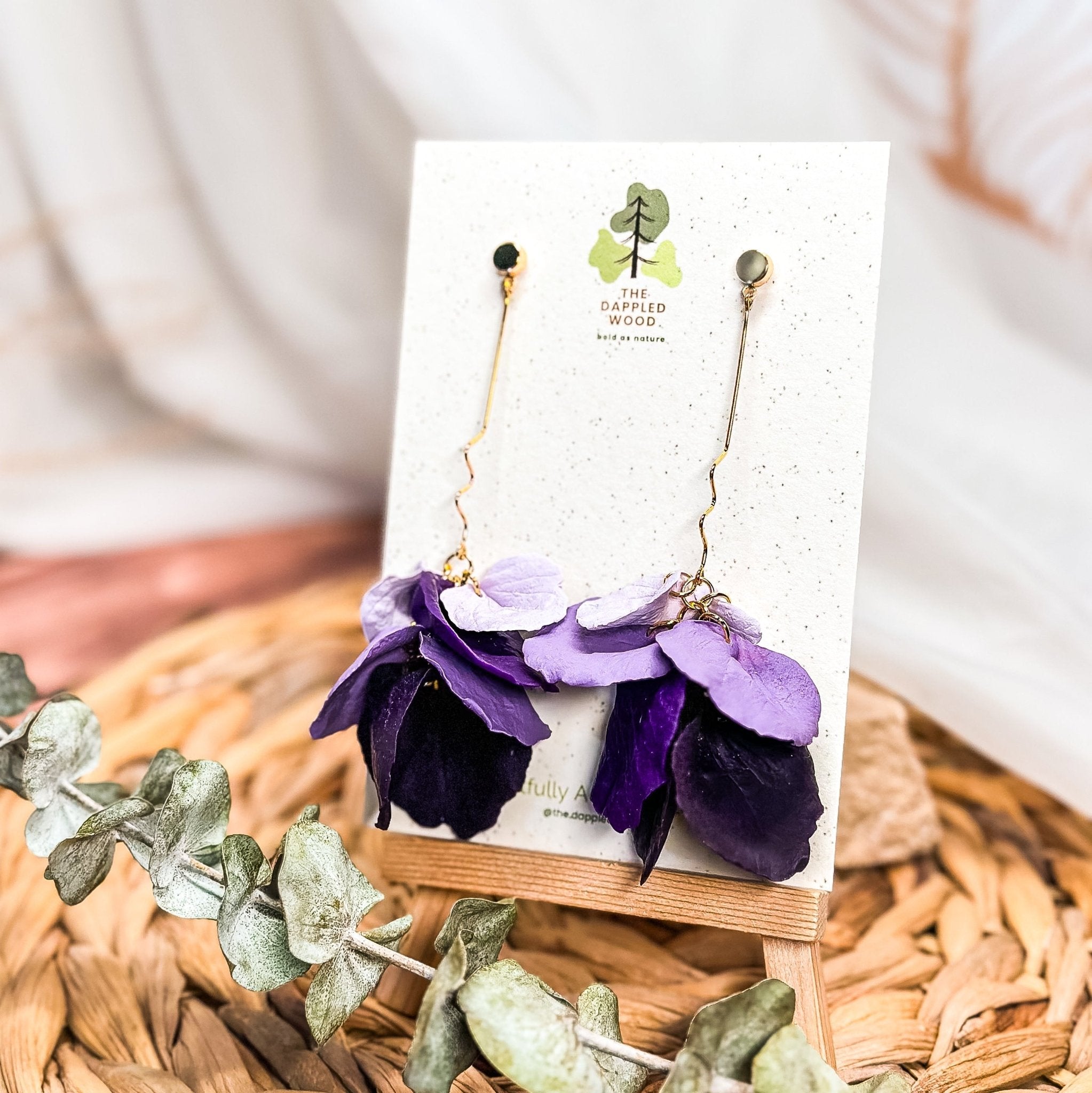 Delilah | Multi-Color Long Petal Drop Earrings-zoom-4