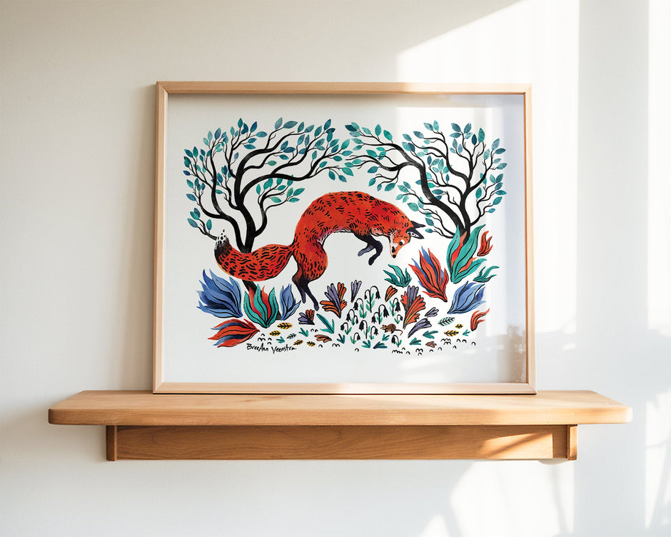 The Fox and the Mouse Art Print