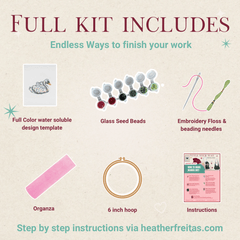 Swan Beaded Art Kit - Aware House - Heather Freitas -