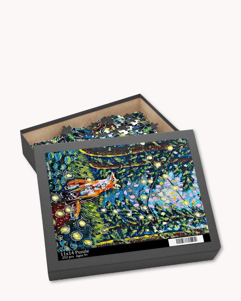 Moody Forest Fox Puzzle-zoom-