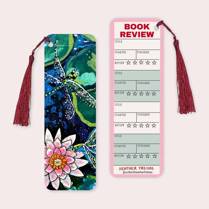 Dragonfly Lily Soft Touch Premium Bookmark-zoom-