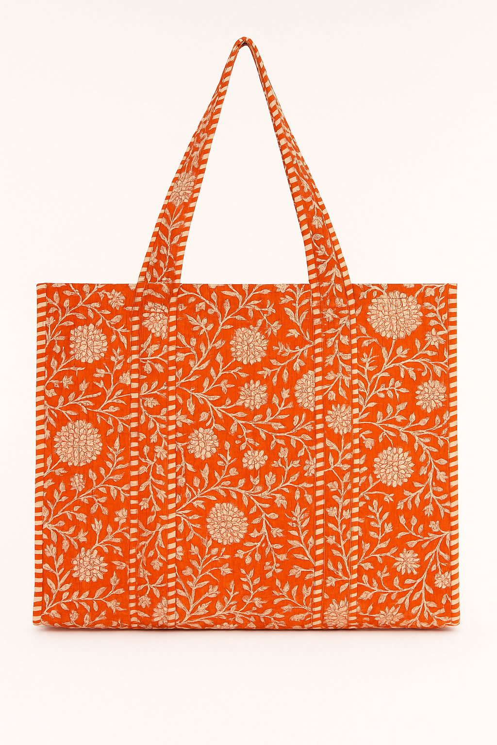 Orange Floral Tote-zoom-1