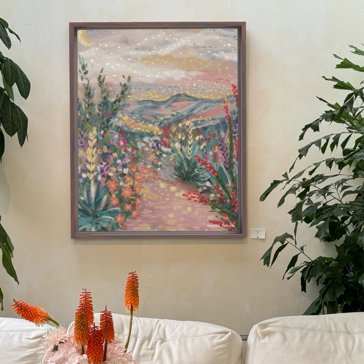 Pastel Desert | Framed Fine Art Canvas Print | Multiple Sizes-2