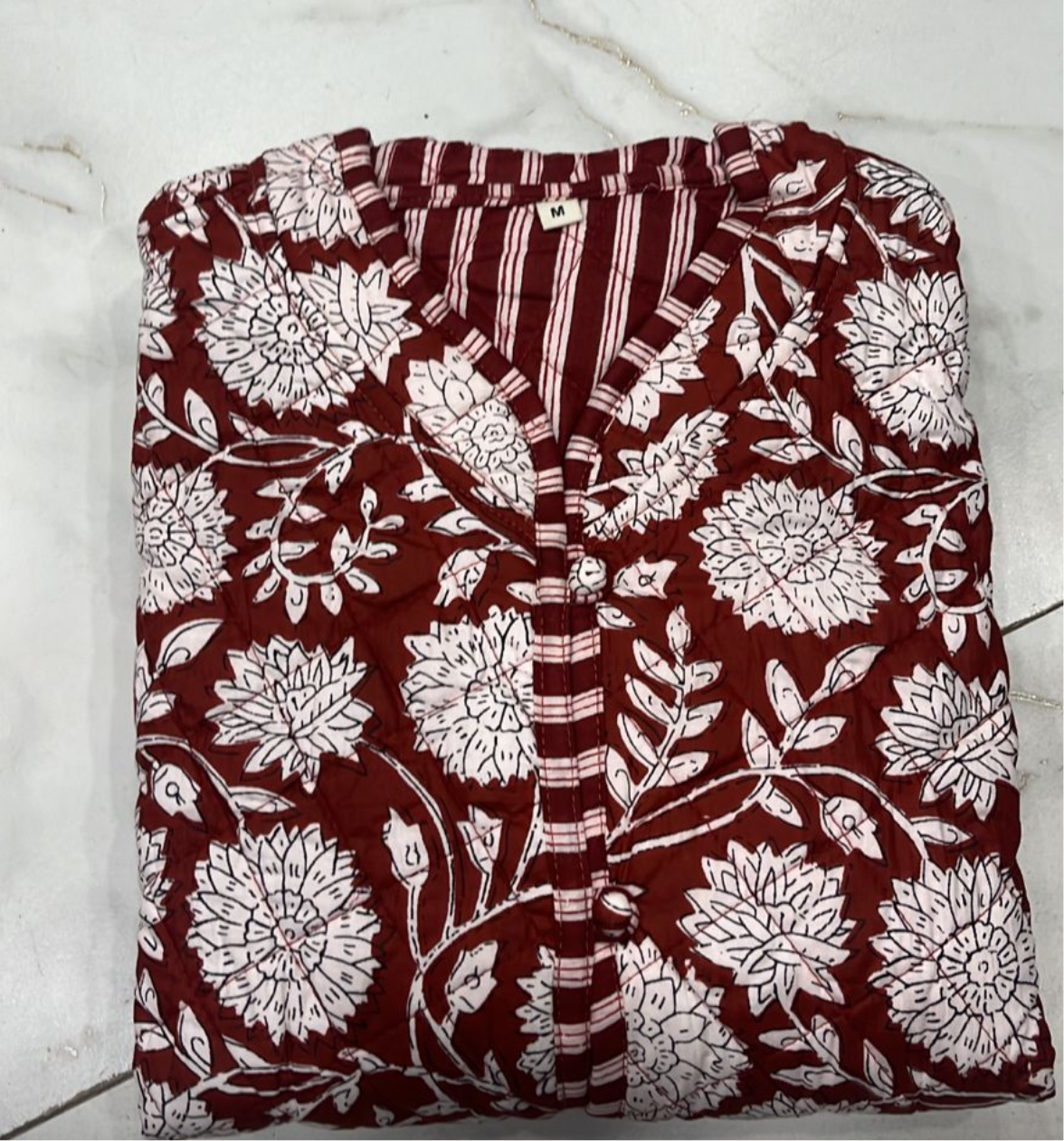 The Charlotte Jacket in Maroon Posy