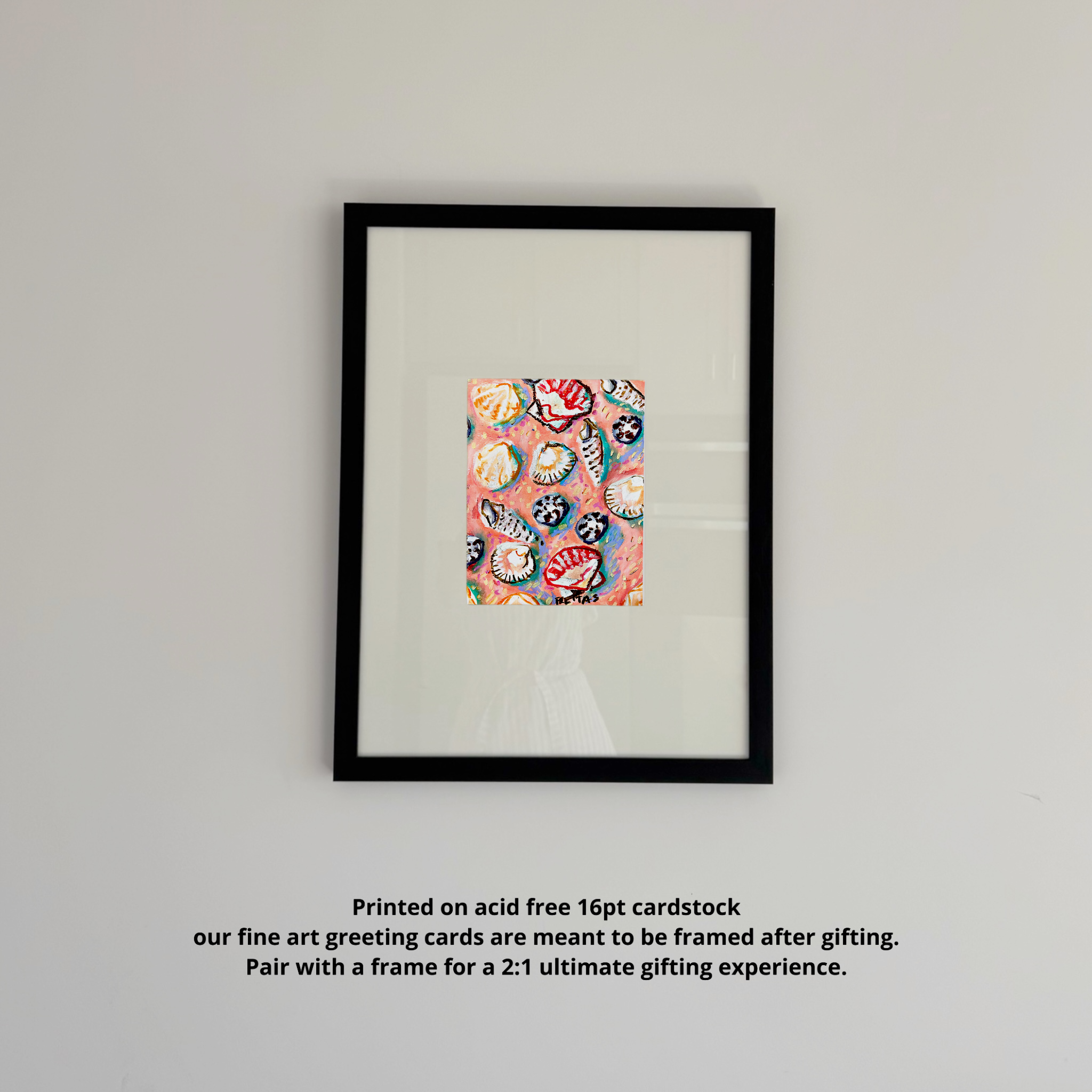 Pink Shells Greeting Card and Fine Art Print